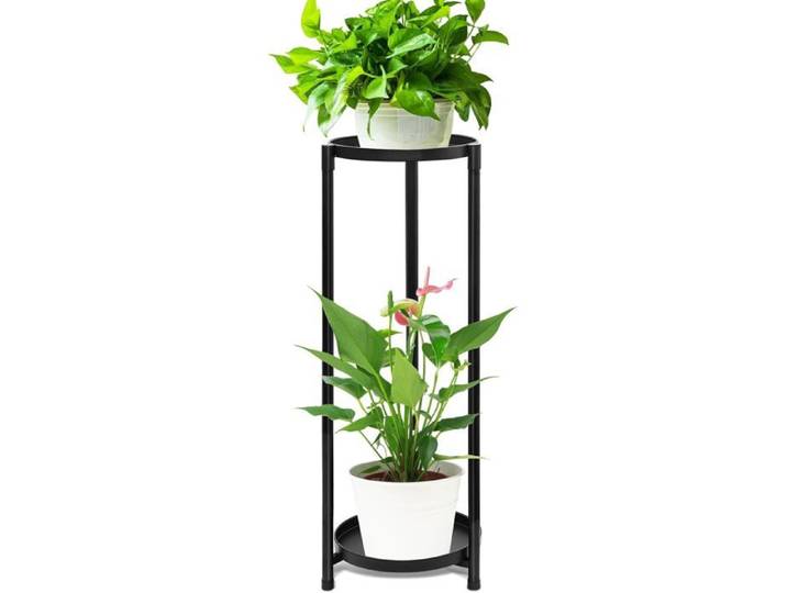 Support Pot de Fleur Métal Porte-Plantes Intérieur Extérieur pour Terrasse Jardin Balcon et Salon