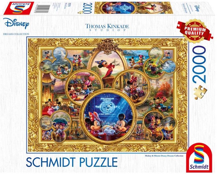 Puzzle 2000 pcs Disney, Mickey & Minnie, Dream Collage II - Puzzles Schmidt