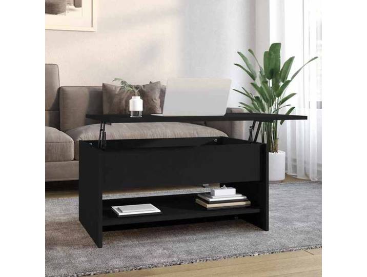 Table basse Noir 80x50x40 cm Bois d'ingénierie 809657