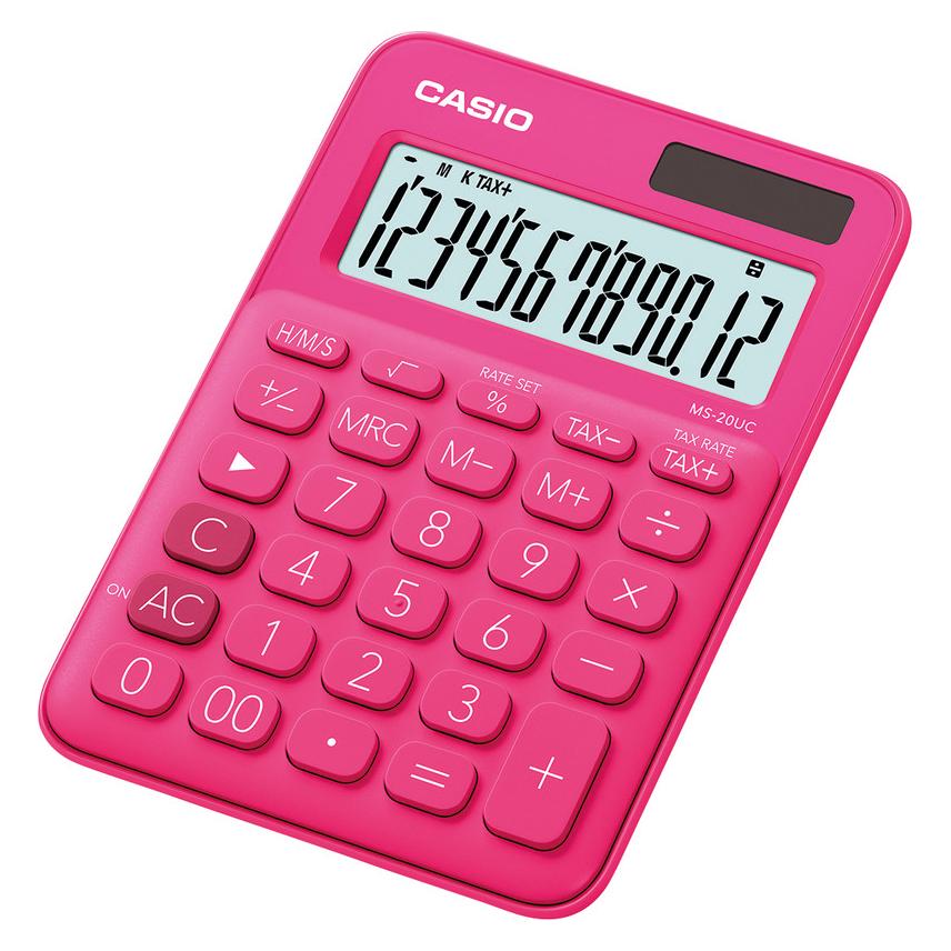 Casio Tischrechner MS-20UC (Batteriebetrieb, Solarenergie) (MS-20UC-BU)