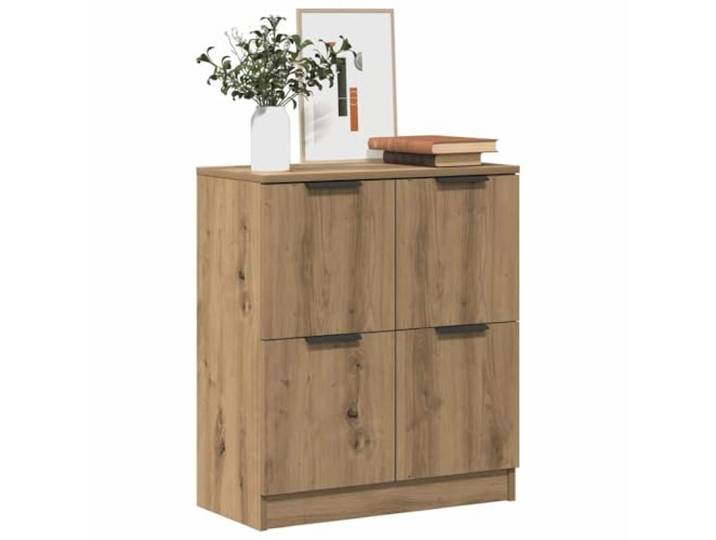 KTHLBRH Anrichte Eiche Handwerk 60 x 30 x 70 cm Stabile Spanplatte, großer Stauraum, robuste Platte, pflegeleicht