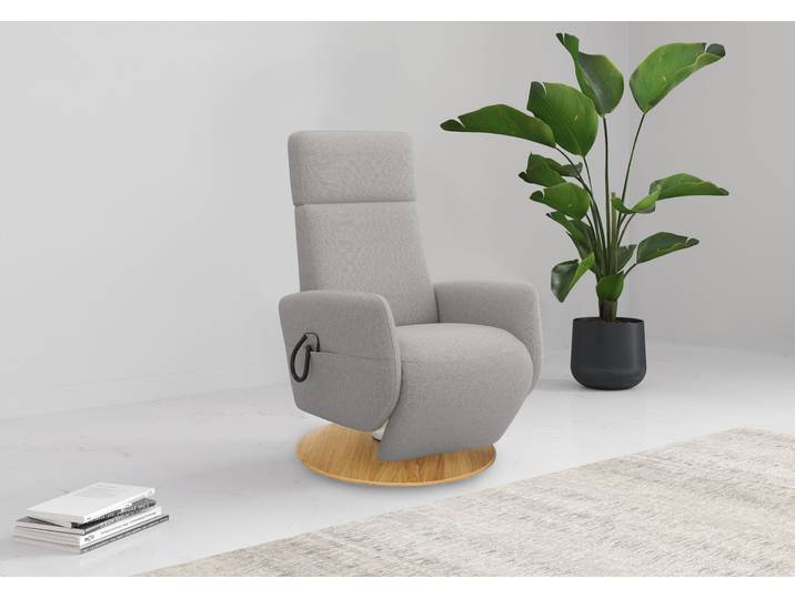 TV-Sessel OTTO HOME Rochelle mit Kopfteilverstellung & Drehfunktion, weitere Funktionen , grau (hellgrau), B:71cm H:110cm T:82cm, 95% Polyester 5% Polyamid, Sessel, TV-Sessel mit Drehfunktion 360 Grad