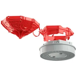 KAISER 1249-13 Betonbau, B1 Universal-Deckenauslass 45°, 2-teilig, Auslassöffnung Ø 45 mm, Tiefe 72 mm, mit Leuchtenhaken-Aufnahme 124913  - 20 Stück