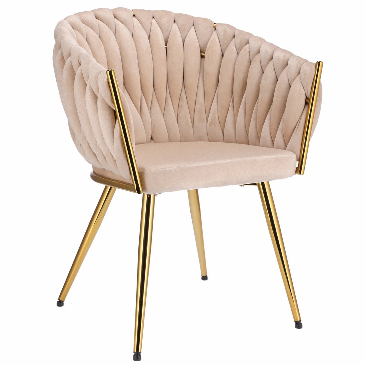 MOLTO stoel beige met gouden poten