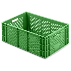 PROREGAL Eurobehälter Obst- und Gemüsekasten | HxBxT 22x40x60cm | 43 Liter | Grün | Obst-Gemüsekiste, Obstkorb, Transportbox