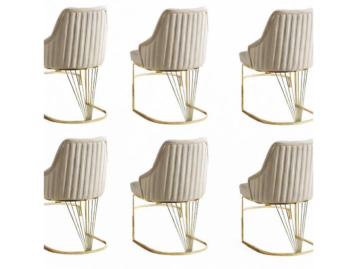 JVmoebel Esszimmerstuhl Elegante Stühle mit goldenen Akzenten luxuriösem Design und Stil
