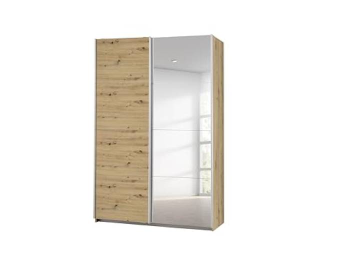 Rauch Möbel Caracas, Schwebetürenschrank, Eiche Artisan, Breite 136 cm