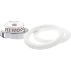 FitWood Play Turnringe 25mm - Weiß Oberfläche / Weiß Gurt