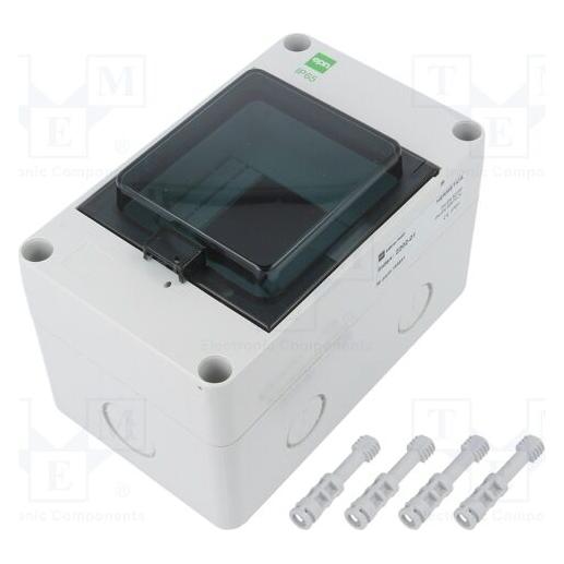 Elektro-Plast Schaltanlage HERMETICA RN 1x4 Klemme N Rauch IP65 2202-01 (Gehäuse) (2202-01)