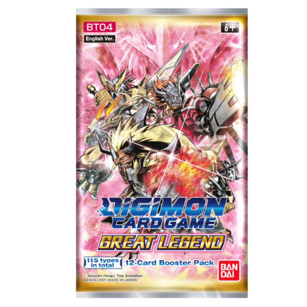 Bandai Digimon Card Game Great Legend Booster Pack met 12 kaarten