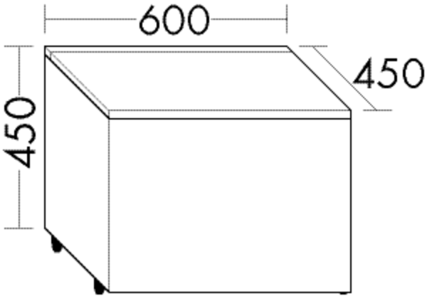 Burgbad Rollcontainer System 30 Preisgruppe 3 Diago 460x600x450 Sandstein Solid Matt, RCAJ060F6556 RCAJ060F6556