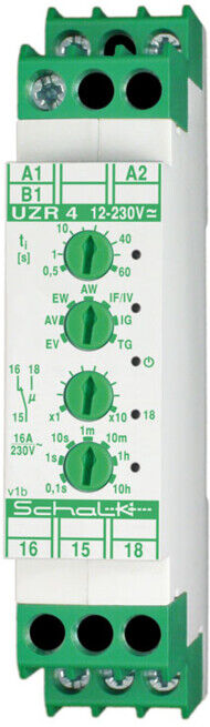 Wöhner Relais temporisé multifonction UZR 4 12-230V 16A ; schalk (UZR40U)