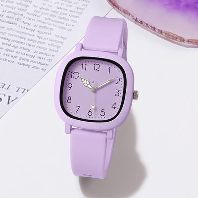 Friendly Fresh Finds Fashion Brand Bear Quartz Silicone Watch For Women Casual Jelly Gift For Girls purple