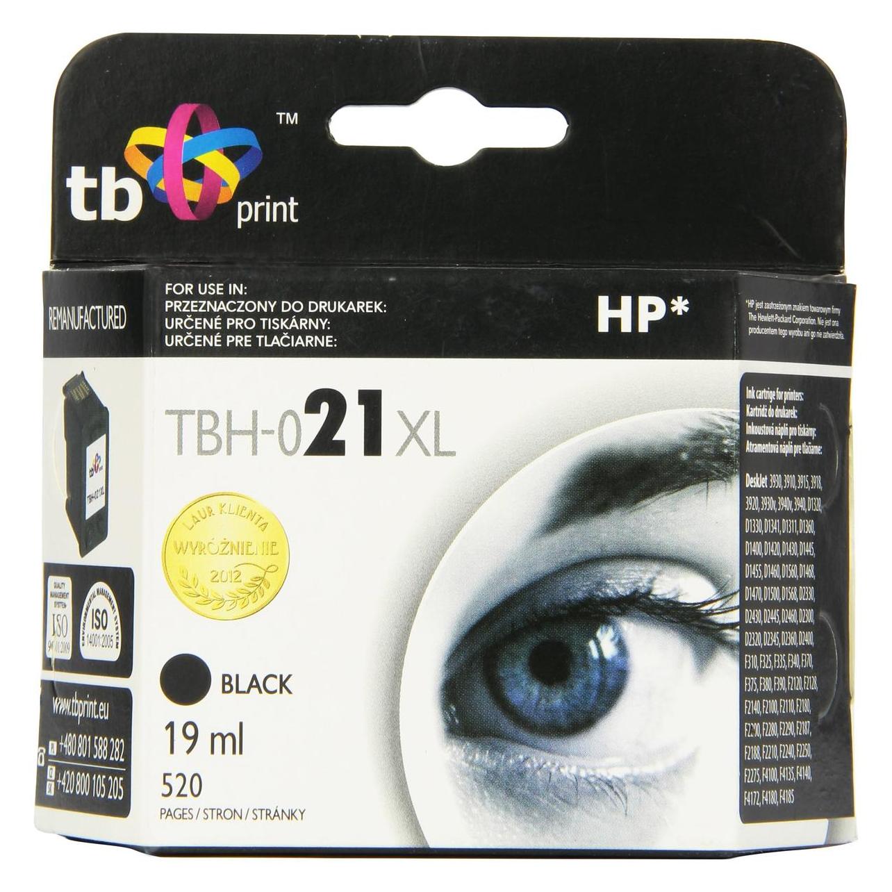 Print TBH-021XL ink cartridge 1 pc(s) Compatible Black (BK) (TBH-021XL)