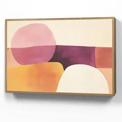 WANDLEUCHTE MIT AKKU Formen - Abstrakt - Farbenfroh Farbwechsel 100x70 cm Wandlampe