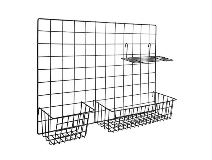 QUVIO Memobord staal/Wandborden/Planborden/Wand organizer - Zwart