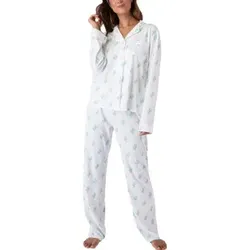 PJ Salvage Playful Prints Long Pyjamas Weiß Muster Small Damen