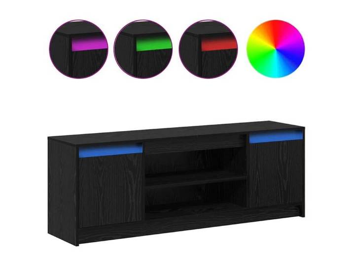 SALE Janvier  MODERNE Cabinet TV - MGH - Unites TV Noir 139 5x34x50 cm - Bois d'ingénierie TT2049