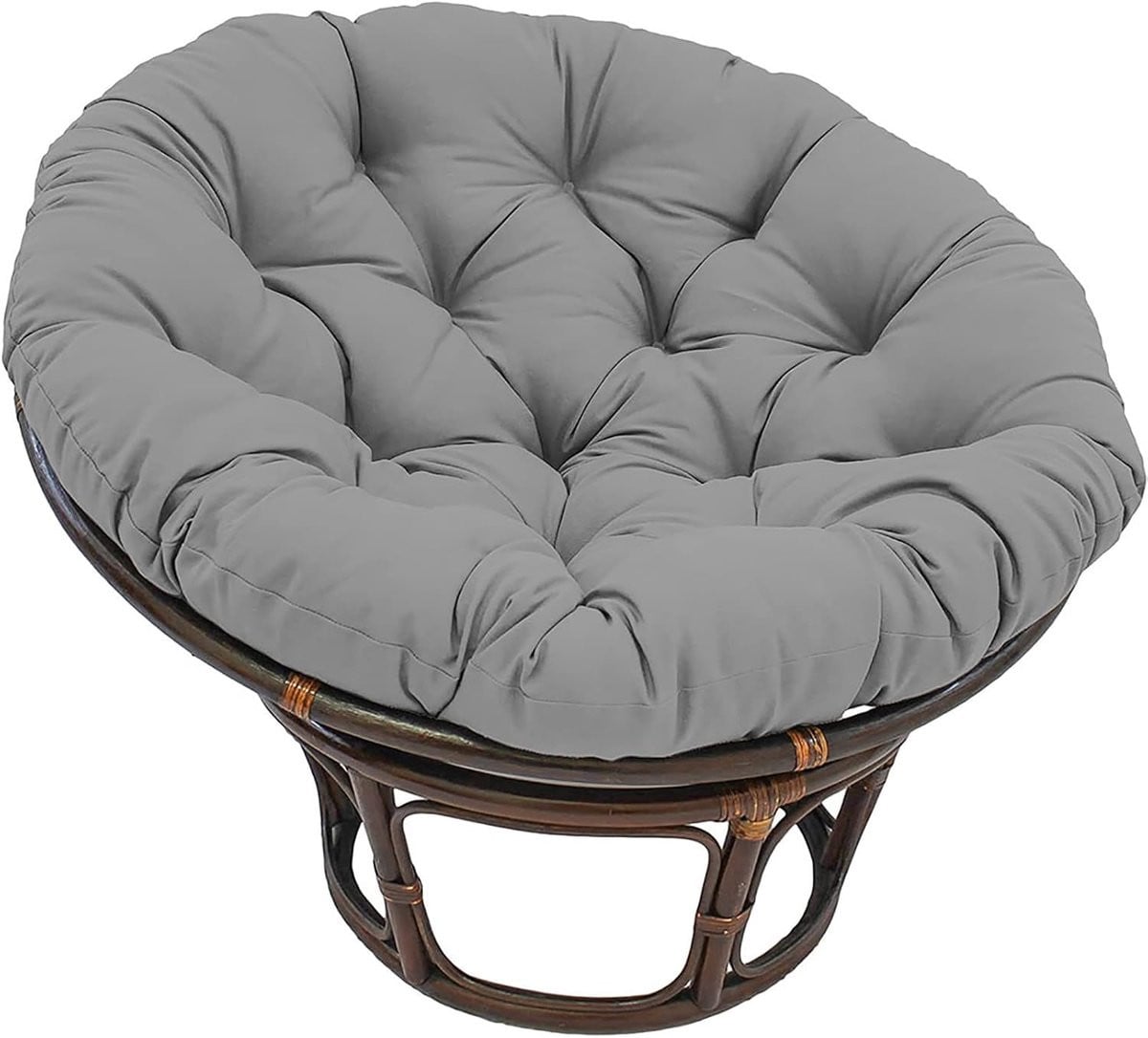 Lichtgrijs Papasan Kussen - Stoelkussen voor Hangmat - Diameter: 40 cm
