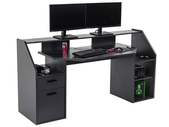 Gaming Schreibtisch ALIEN 50.2x180x92.2cm anthrazit