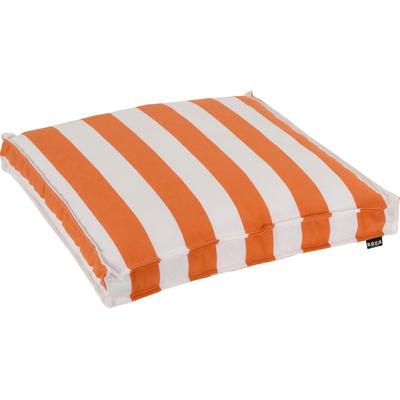Sitzkissen H.O.C.K. "Classic Streifen", orange (orange, gestreift), B:50cm H:5cm L:50cm, Polyacryl (dralon), Dekokissen_Sitzkissen_Kissenhüllen, Sitzkissen, mit Streifen