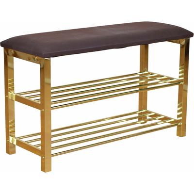 Schuhbank INOSIGN, grau (messingfarben), B:80cm H:50cm T:30cm, Sitzbänke, Schuhbank