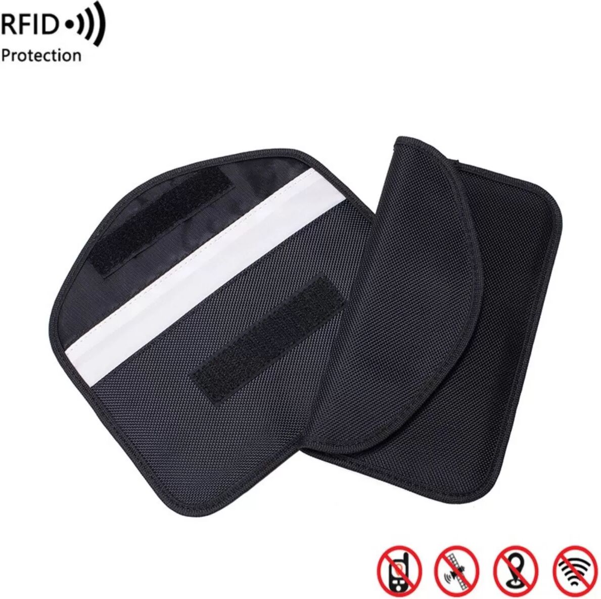 INF Oxford Stoff RFID Signalblockierungs-Tasche für Autoschlüssel und Mobiltelefone