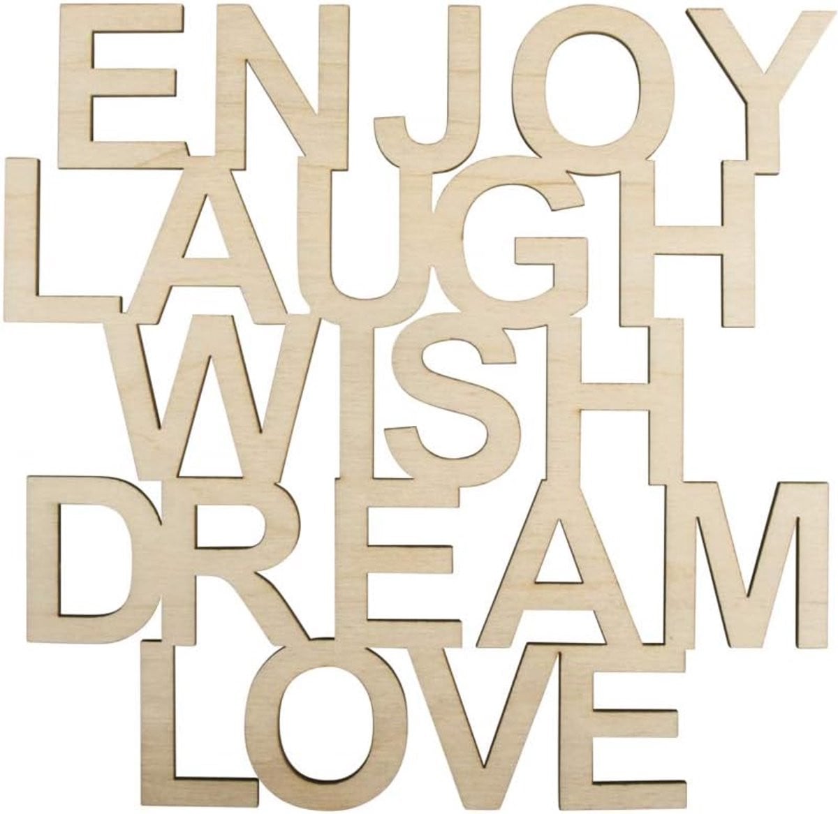 Houten Letters Woorden Set voor Huis Decoratie - Naturel - 187 cm