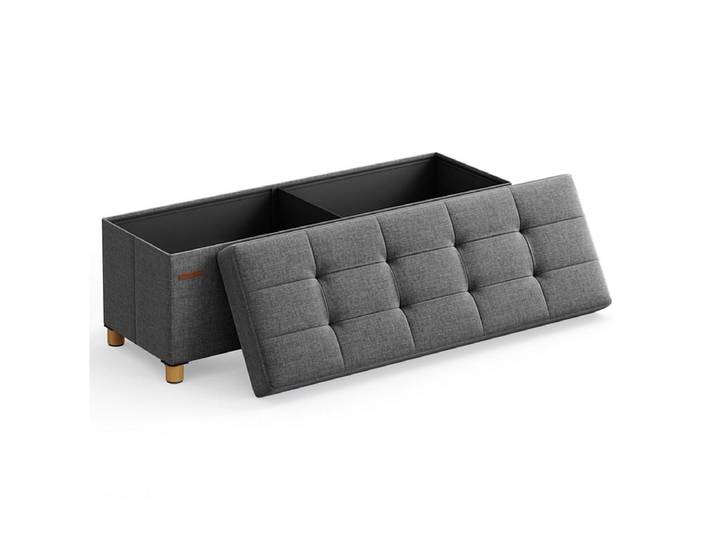 Aufbewahrungshocker SONGMICS 38x110x40cm edelstahl grau