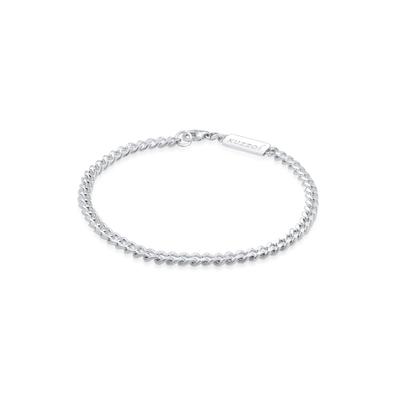 Armkette KUZZOI "Armband Herren Panzer Massiv 925 Silber" Gr. 230, silber, Armbänder, Herren, 230, Silber 925 (Sterlingsilber), Armkette