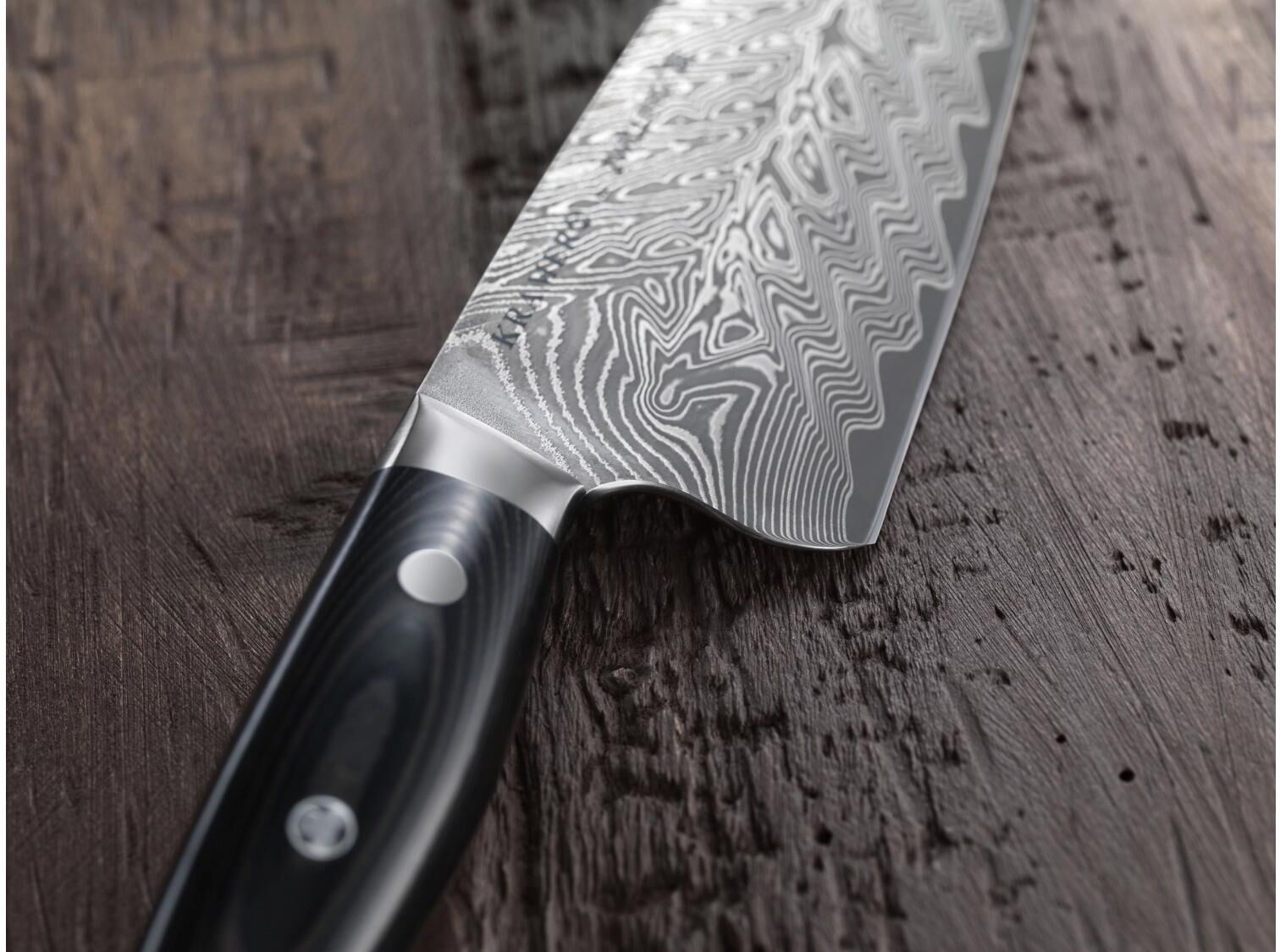 Brotmesser ZWILLING "Kramer Euro Stainless 26 cm", silber (schwarz), Klingenlänge 26cm, Edelstahl, Kochmesser, Brotmesser, Brotmesser mit Damastklinge schwarz Klingenlänge 26cm