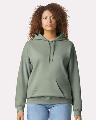 Gildan SF500 Softstyle Midweight Hooded Sweatshirt in Sage size 2XL   Fleece