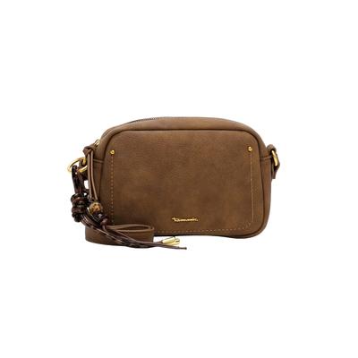 Umhängetasche TAMARIS "Umhängetasche TAS Malou", Damen, Gr. B/H/T: 23cm x 16cm x 7cm 0, braun (cognac 700), Polyester, Taschen Umhängetasche