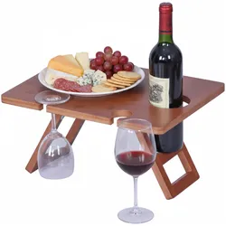 Relaxdays, Wein Zubehör, Picknick-Weintisch