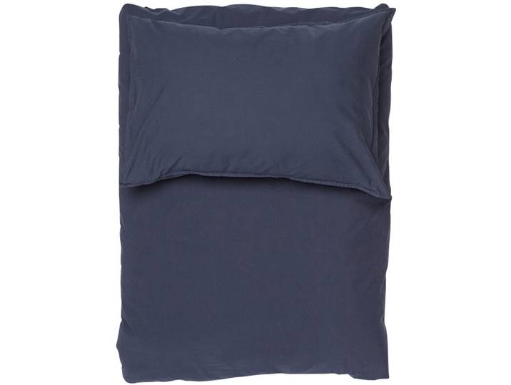 Lavie Duvetbezug Louise indigo Einfarbig Baumwolle 200 x 210 cm - Material: Bio Baumwolle