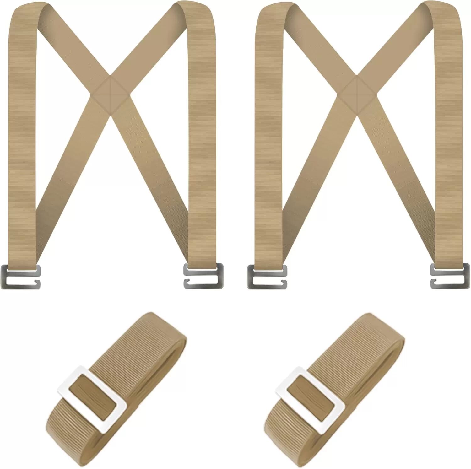 INF Sangles de transport pour levage de charges lourdes (pack de 2) Beige