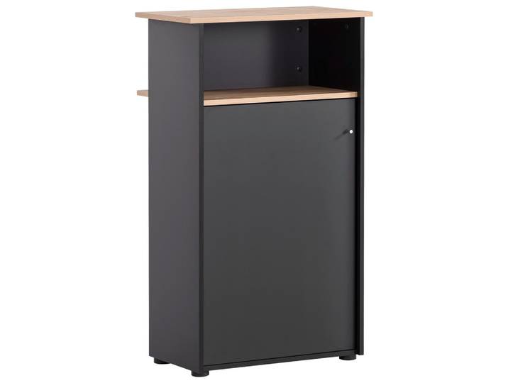 Stehpult Empfangstresen 660 Schwarz/Eiche Artisan