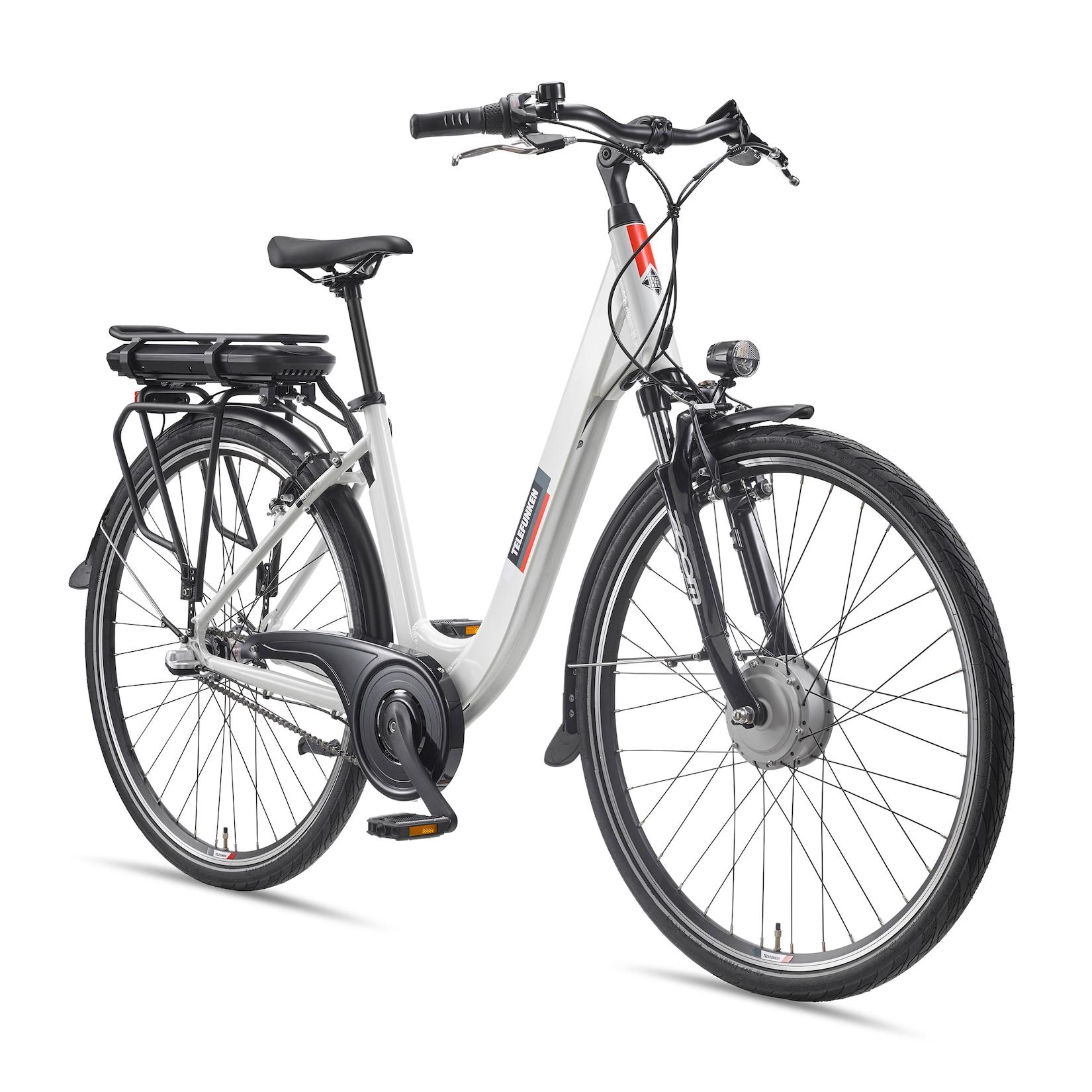 TELEFUNKEN E-Bike Damen 28 Zoll, Elektrofahrrad Frontmotor, 3-Gang Nabenschaltung, V-Bremsen - RC836 Multitalent