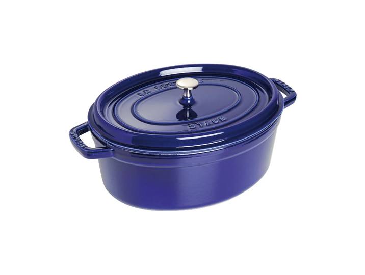 STAUB Staub La Cocotte ovaler Topf Gusseisen 5,5 L Dunkelblau