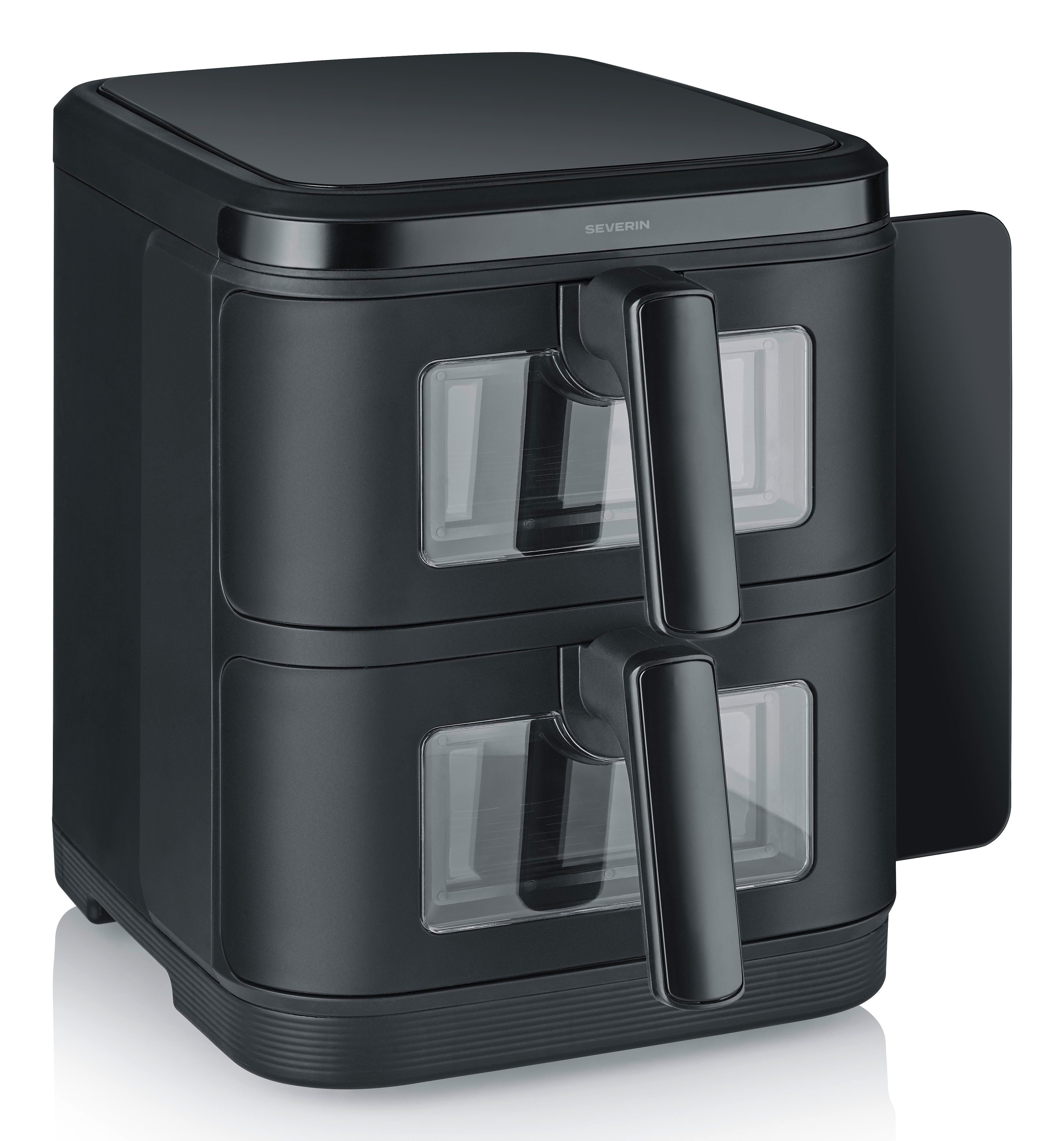 Severin FR2468 Doppel Heißluftfritteuse 11 l 2800 W (Schwarz)