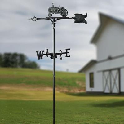Whitehall Products Ltd Tractor Garden Weathervane Black , Black