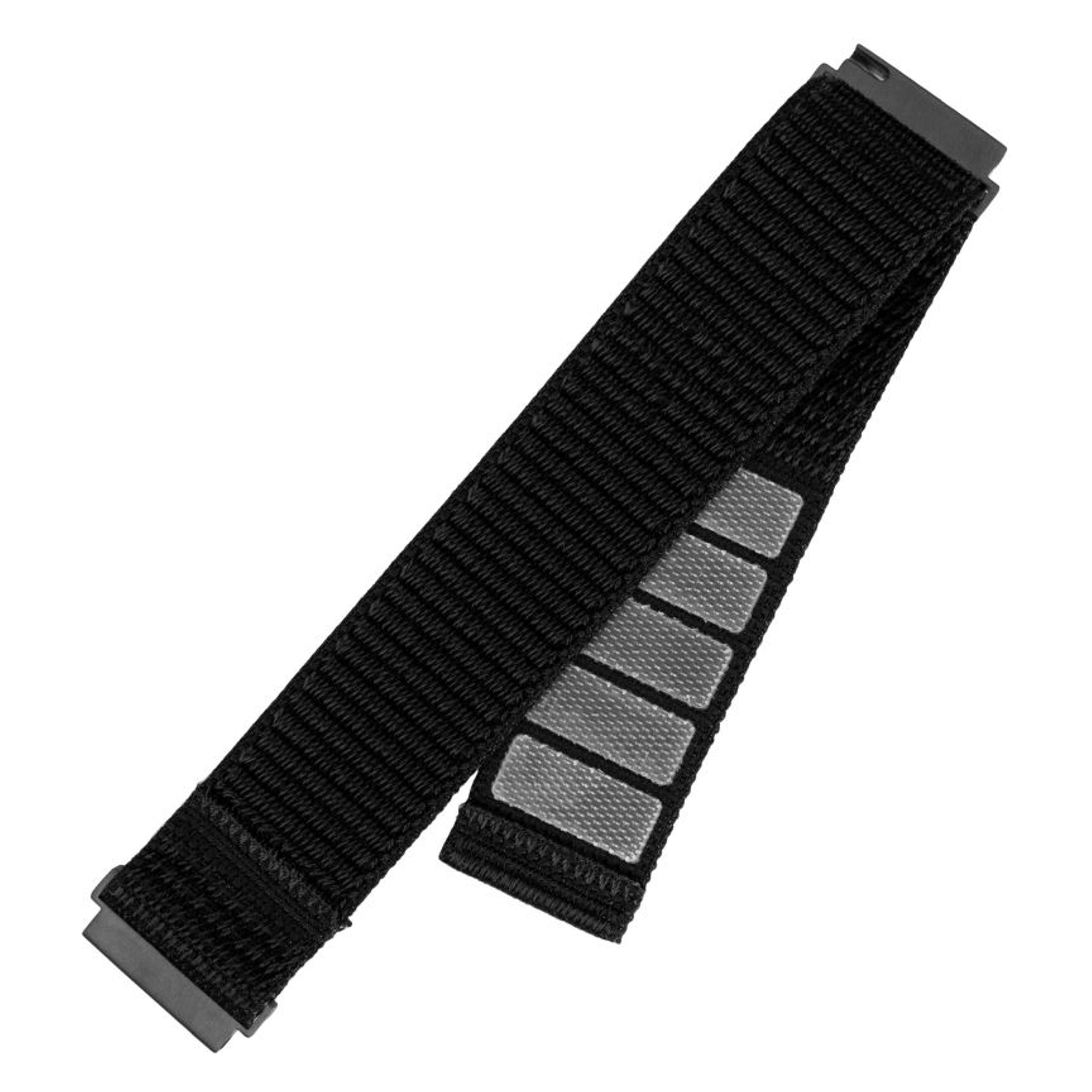 Fixed Nylon rem til Smartwatch Universal 22 mm Sort (22 mm, Nylon) (FIXNST2-22MM-BK)