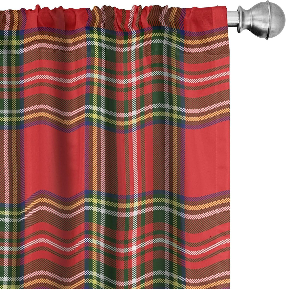 Set van 2 ABAKUHAUS Plaid Gordijnen met Ierse Culturele Klassieke Stijl voor Woonkamer en Slaapkamer, Breedte: 150 cm