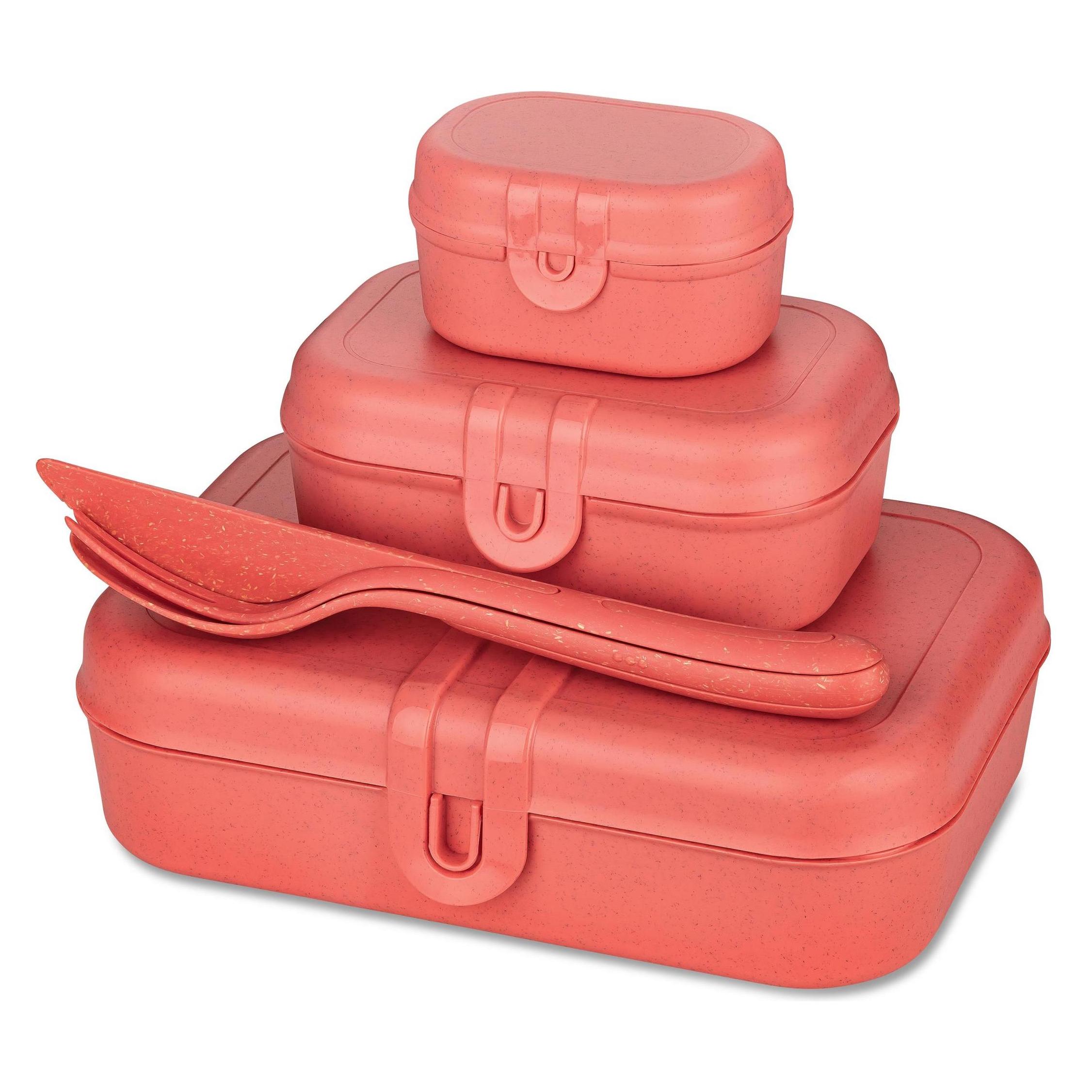 Koziol Lunchbox Pascal Ready 4-teilig, Rot (7168704)