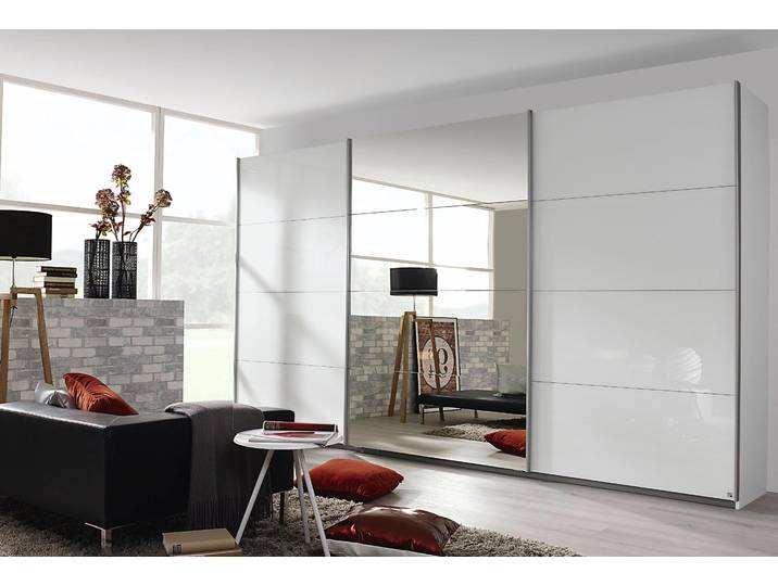 Schwebetürenschrank RAUCH Kleiderschrank Schrank Garderobe Wäscheschrank Ankleide KULMBACH , weiss (weiß), B:360cm H:210cm T:62cm, Holzwerkstoff, Schränke, Schwebetürenschrank, inkl. Schubkasteneinsatz und extra Einlegeböden MADE IN GERMANY