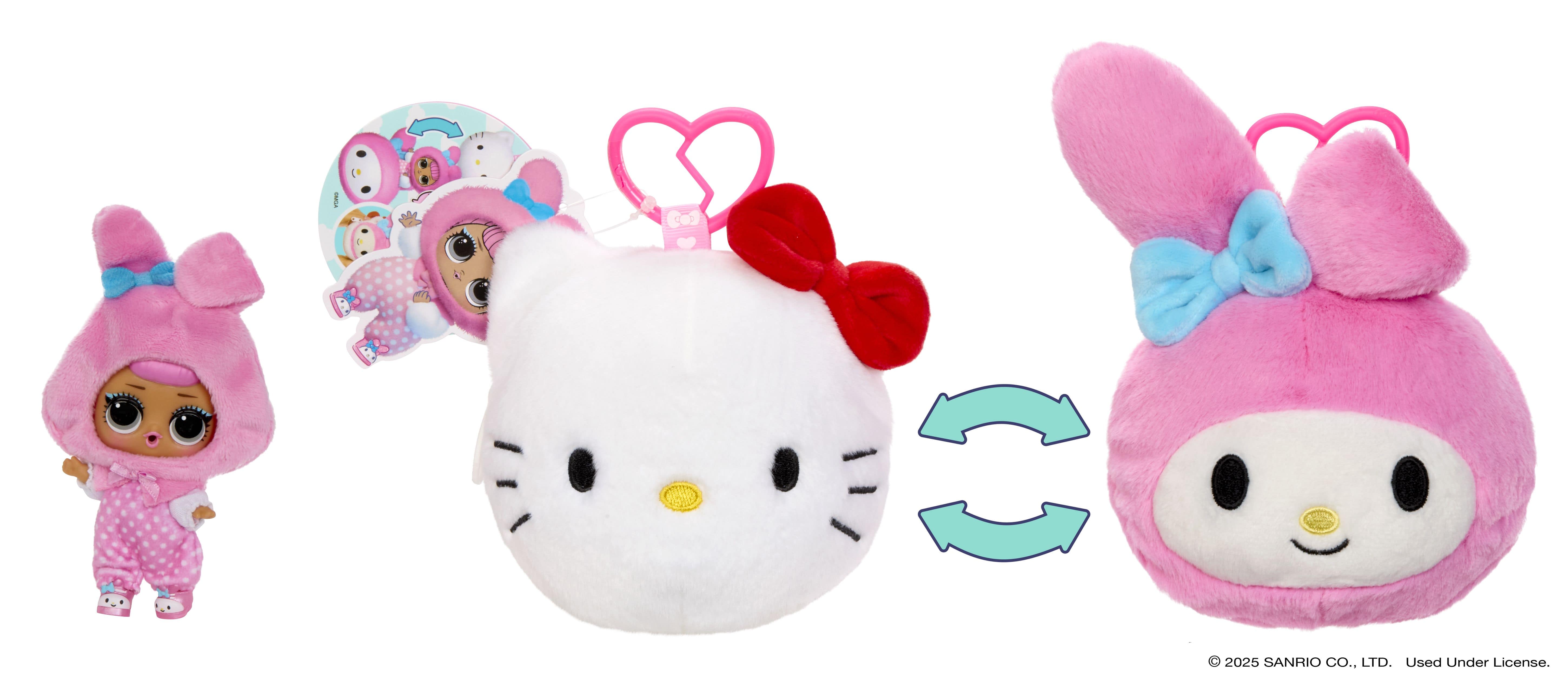 MGA Entertainment L.O.L. Hello Kitty Reversible Plush Surprise 249962-EUC
