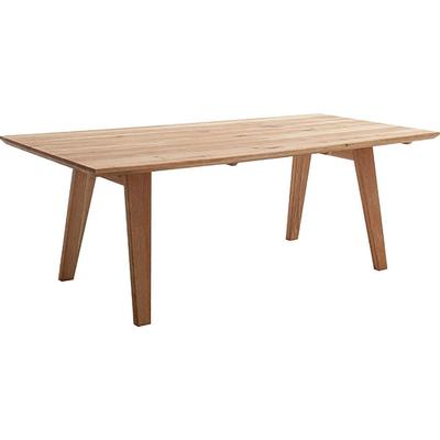 Esstisch MCA LIVING "Volos Esstisch", beige (naturfarben, naturfarben, naturfarben), B:180cm H:76cm T:100cm, Zerreiche massiv aufgedoppelt, Tische, Esstisch