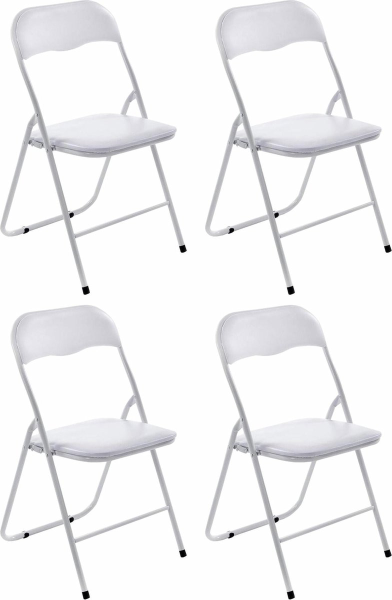 CLP Felix Set van 4 klapstoelen wit/wit