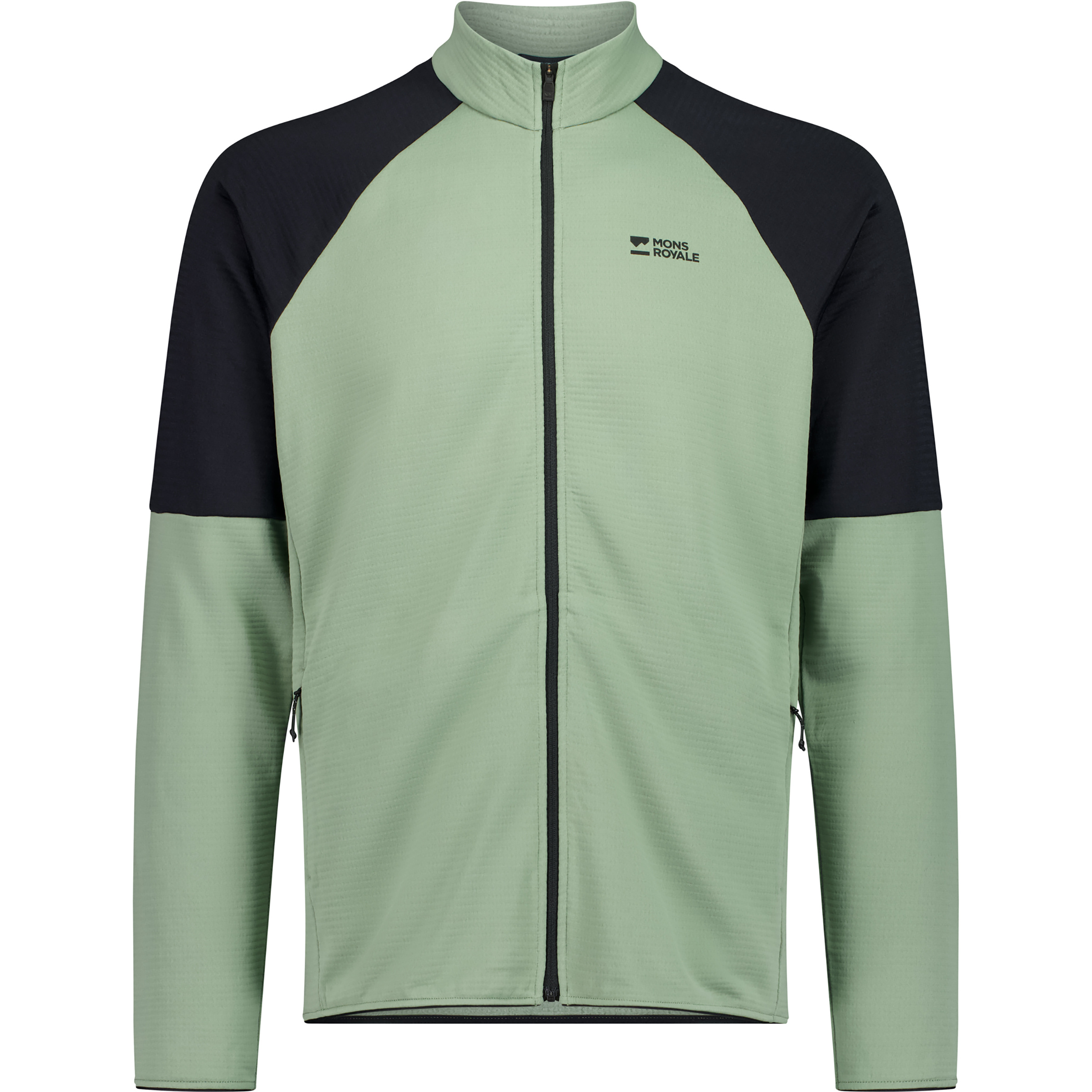 Mons Royale Quad Merino Fleece Herren Fleecejacke grau Größe M Mountainbike Schnell trocknend Merinowolle