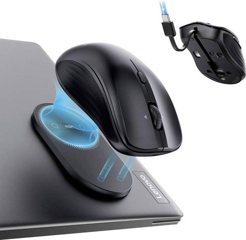 ESR MagMouse Maus Funk, Bluetooth Optisch Schwarz 3 Tasten 4800 dpi Intelligentes Scrollrad